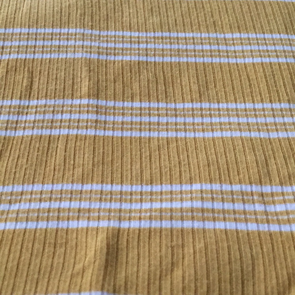 Charlotte Russe - Yellow White Striped Long Sleeve - Picture 2 of 2